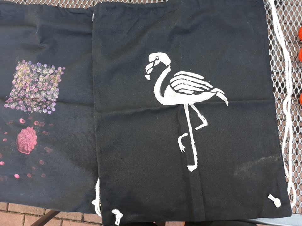 Plátěný pytel na ramena s Čápem